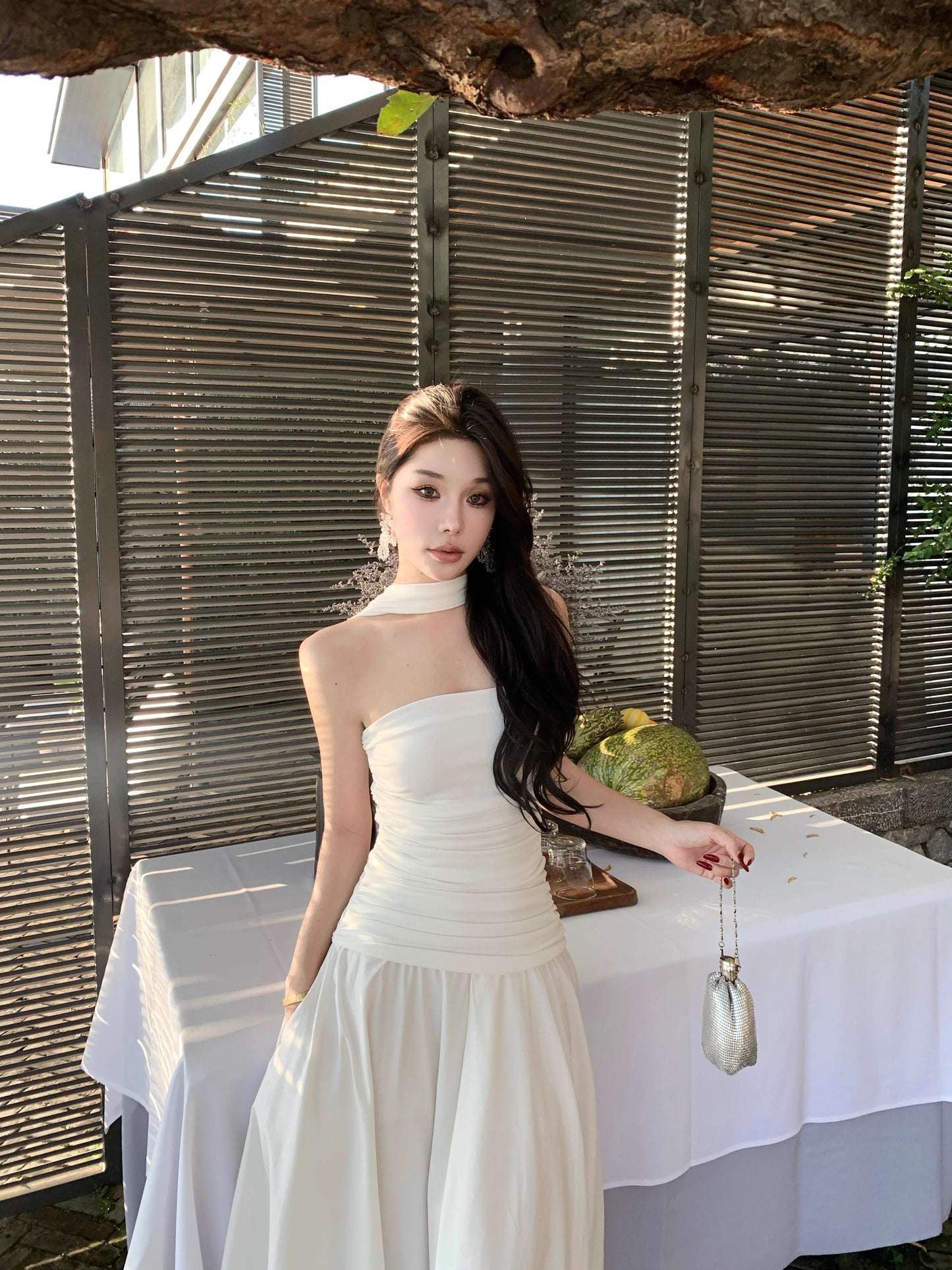 A Line White Long Stunning Evening Gown Party Prom Dress       S7275