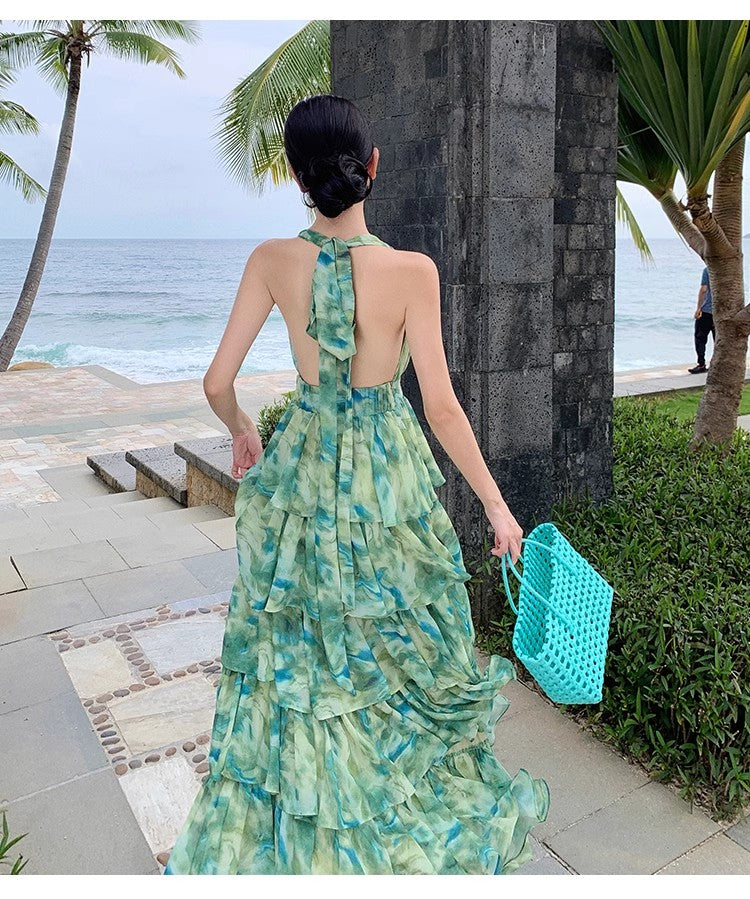 A Line Green Long Stunning Evening Gown Party Prom Dress       S7300