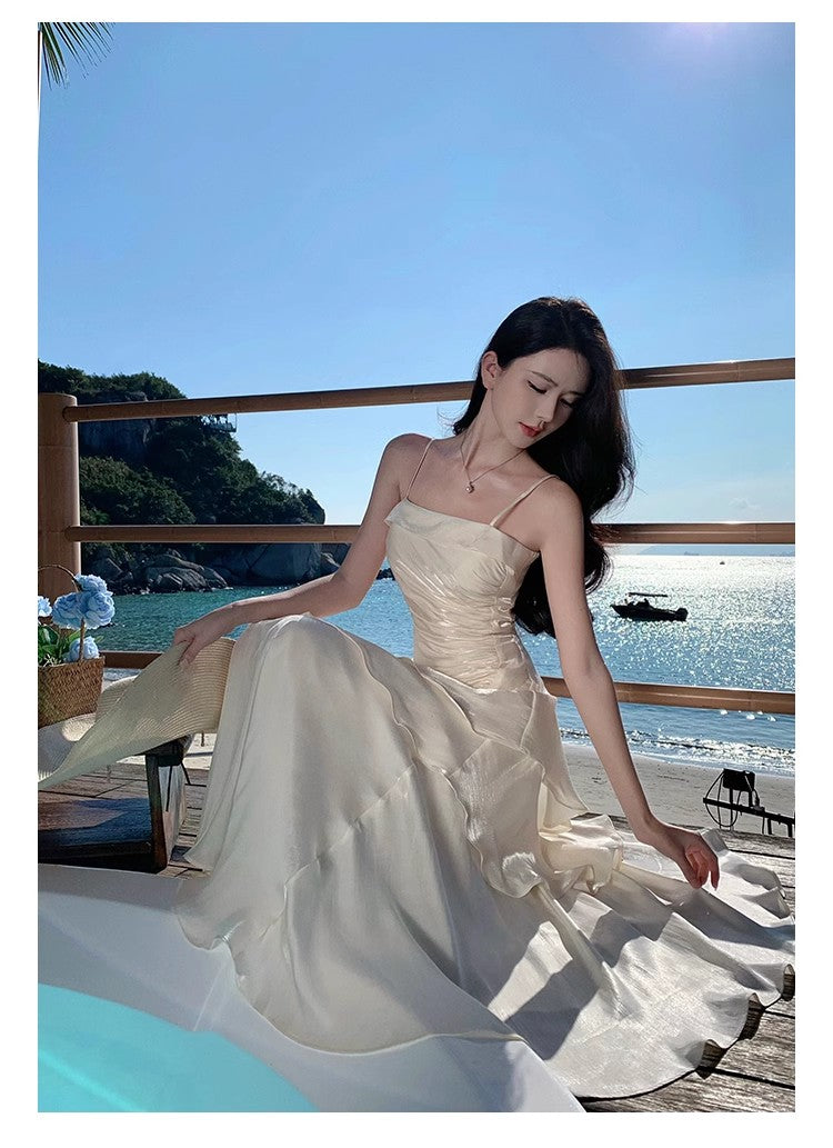 A Line White Long Stunning Evening Gown Party Prom Dress       S7298
