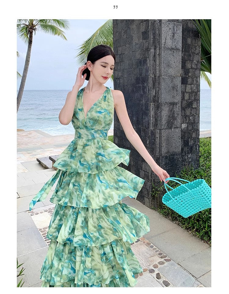 A Line Green Long Stunning Evening Gown Party Prom Dress       S7300
