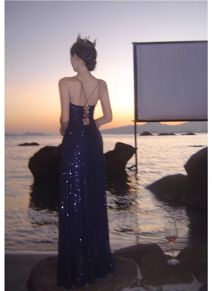 A Line Royal Blue Long Stunning Evening Gown Party Prom Dress       S7268