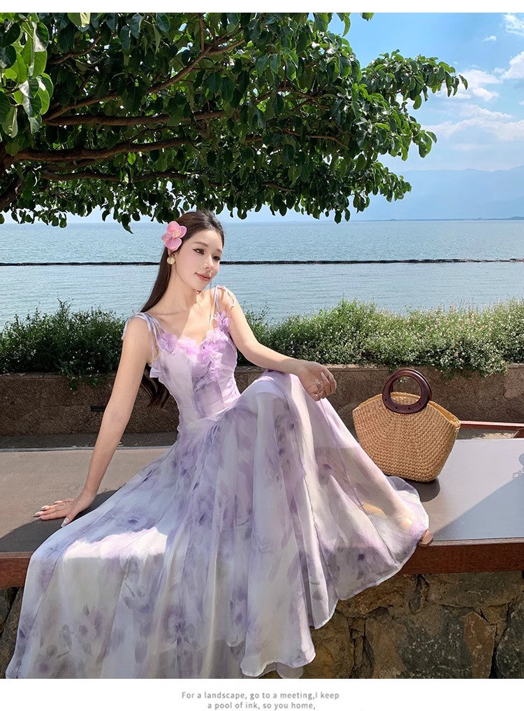 A Line Purple Long Stunning Evening Gown Party Prom Dress       S7312