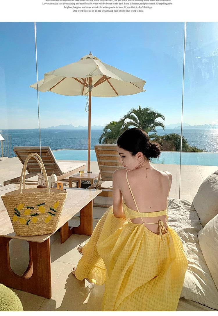A Line Yellow Long Stunning Evening Gown Party Prom Dress       S7296