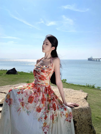 A Line Orange Long Stunning Evening Gown Party Prom Dress       S7267