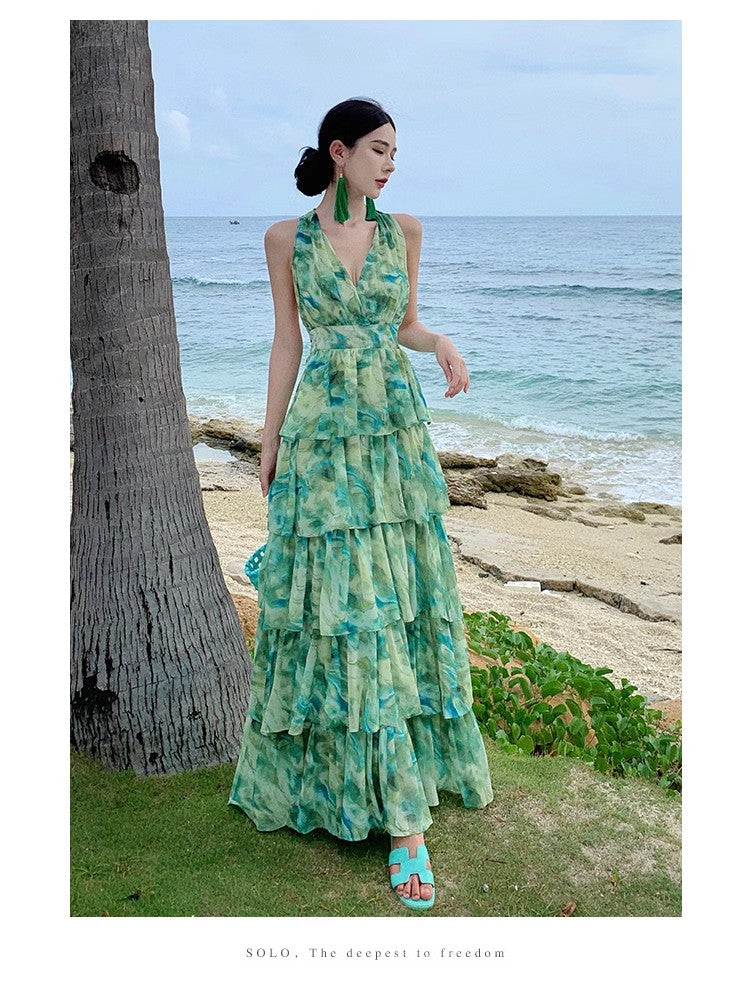 A Line Green Long Stunning Evening Gown Party Prom Dress       S7300