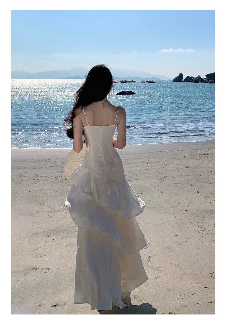 A Line White Long Stunning Evening Gown Party Prom Dress       S7298