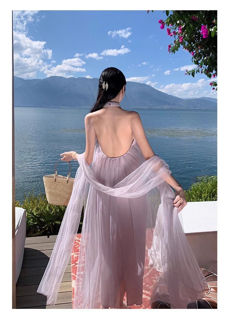A Line Purple Long Stunning Evening Gown Party Prom Dress       S7299
