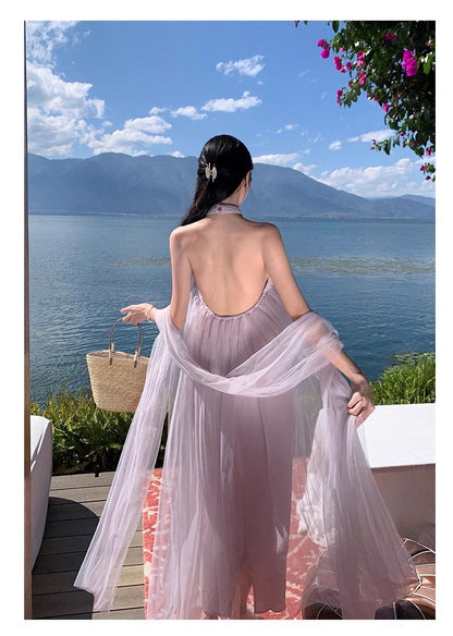 A Line Purple Long Stunning Evening Gown Party Prom Dress       S7299