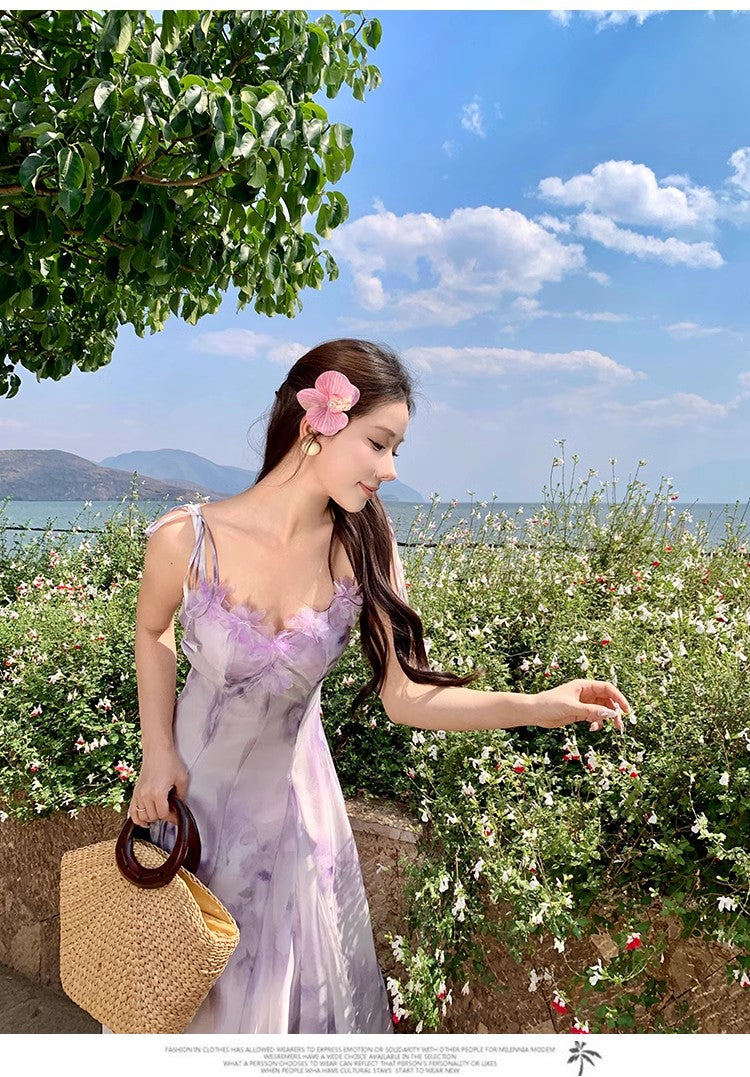 A Line Purple Long Stunning Evening Gown Party Prom Dress       S7312