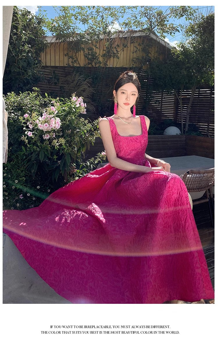 A Line Pink Long Stunning Evening Gown Party Prom Dress       S7306