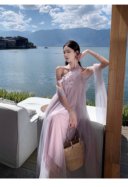 A Line Purple Long Stunning Evening Gown Party Prom Dress       S7299