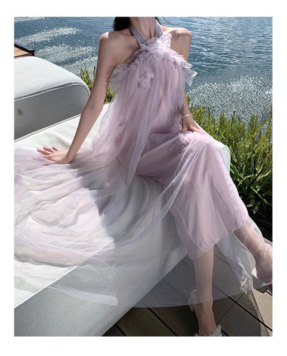 A Line Purple Long Stunning Evening Gown Party Prom Dress       S7299