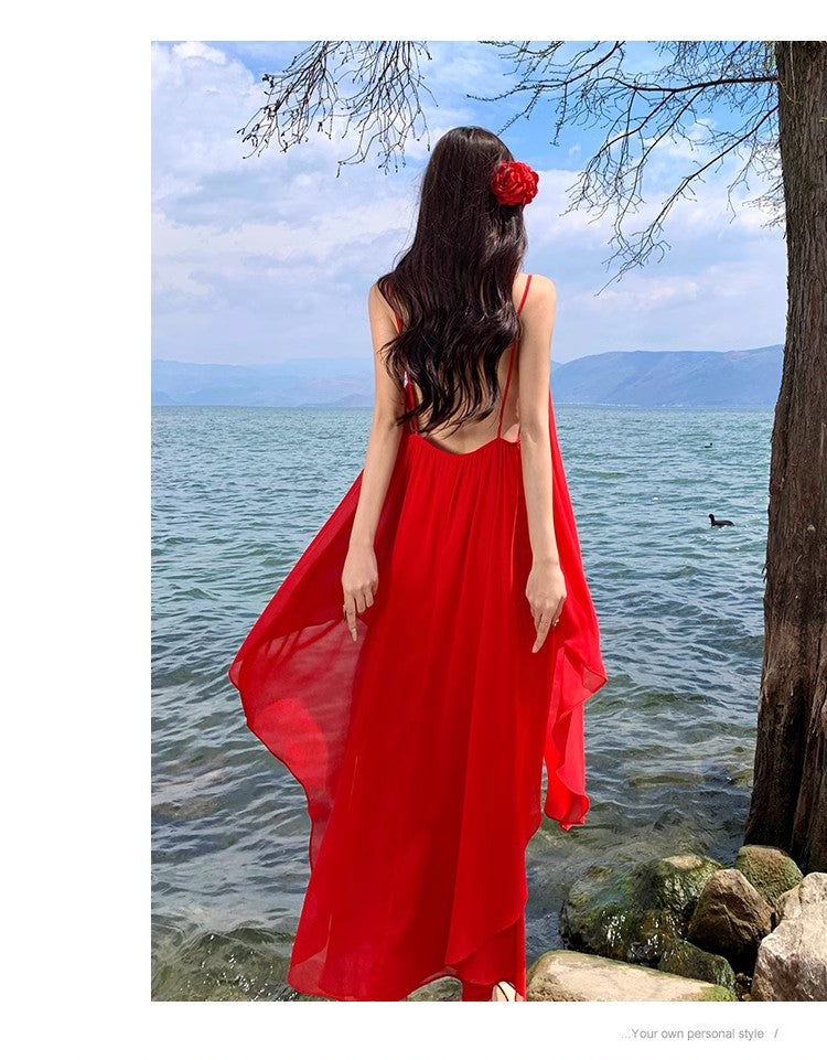 A Line Red Long Stunning Evening Gown Party Prom Dress       S7292