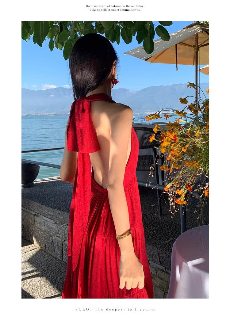 A Line Red Long Stunning Evening Gown Party Prom Dress       S7294