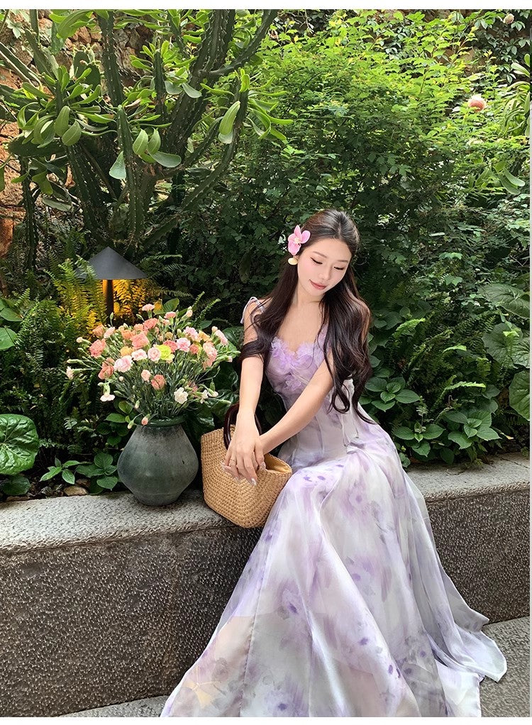 A Line Purple Long Stunning Evening Gown Party Prom Dress       S7312