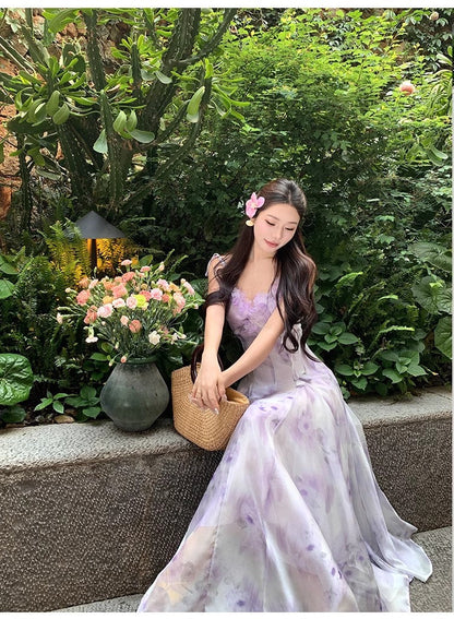 A Line Purple Long Stunning Evening Gown Party Prom Dress       S7312