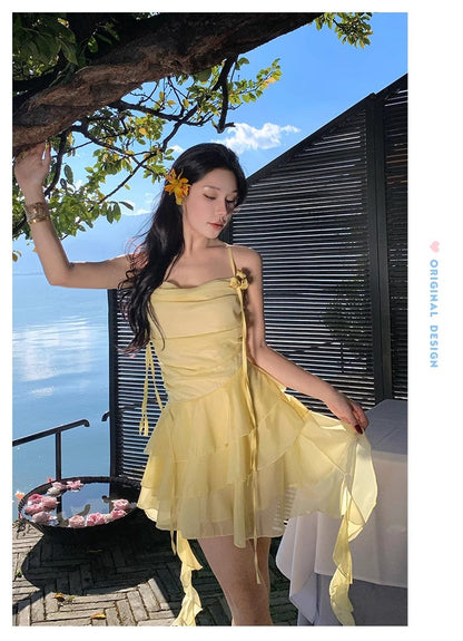 A Line Yellow Long Stunning Evening Gown Party Prom Dress       S7286