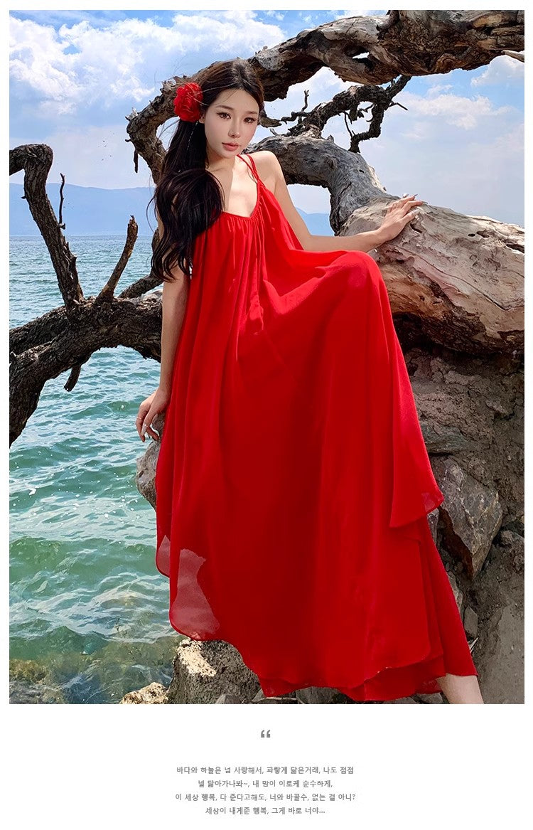 A Line Red Long Stunning Evening Gown Party Prom Dress       S7292