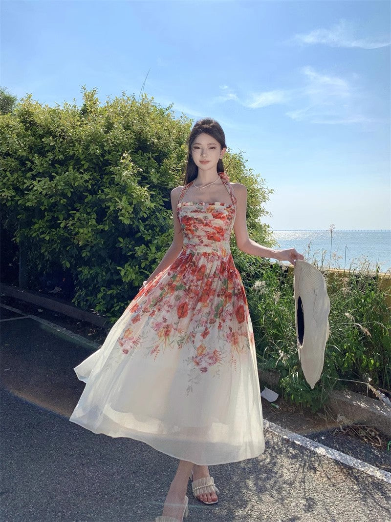 A Line Orange Long Stunning Evening Gown Party Prom Dress       S7267