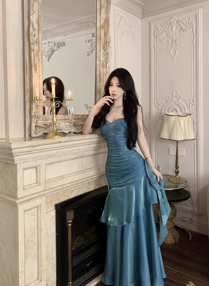 Fishtail Long Stunning Evening Gown Party Prom Dress       S7289