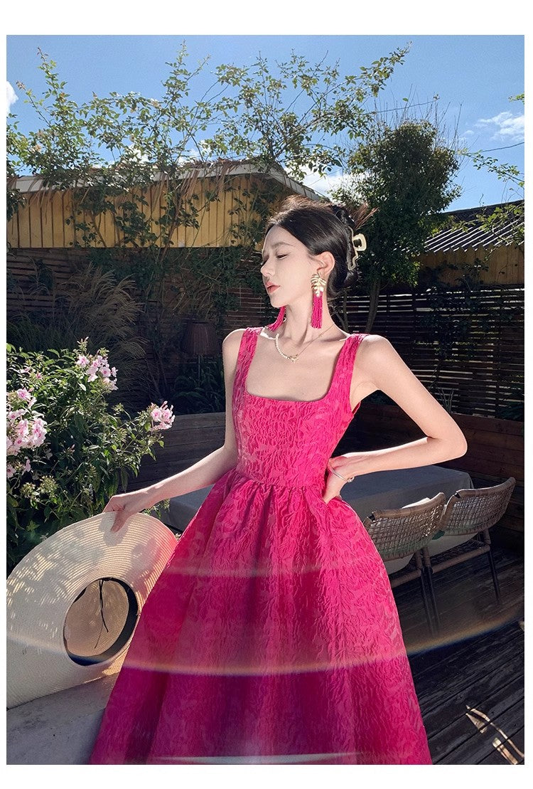 A Line Pink Long Stunning Evening Gown Party Prom Dress       S7306