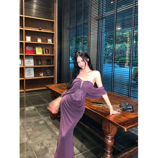 Fashion Purple Women‘s Dress S421