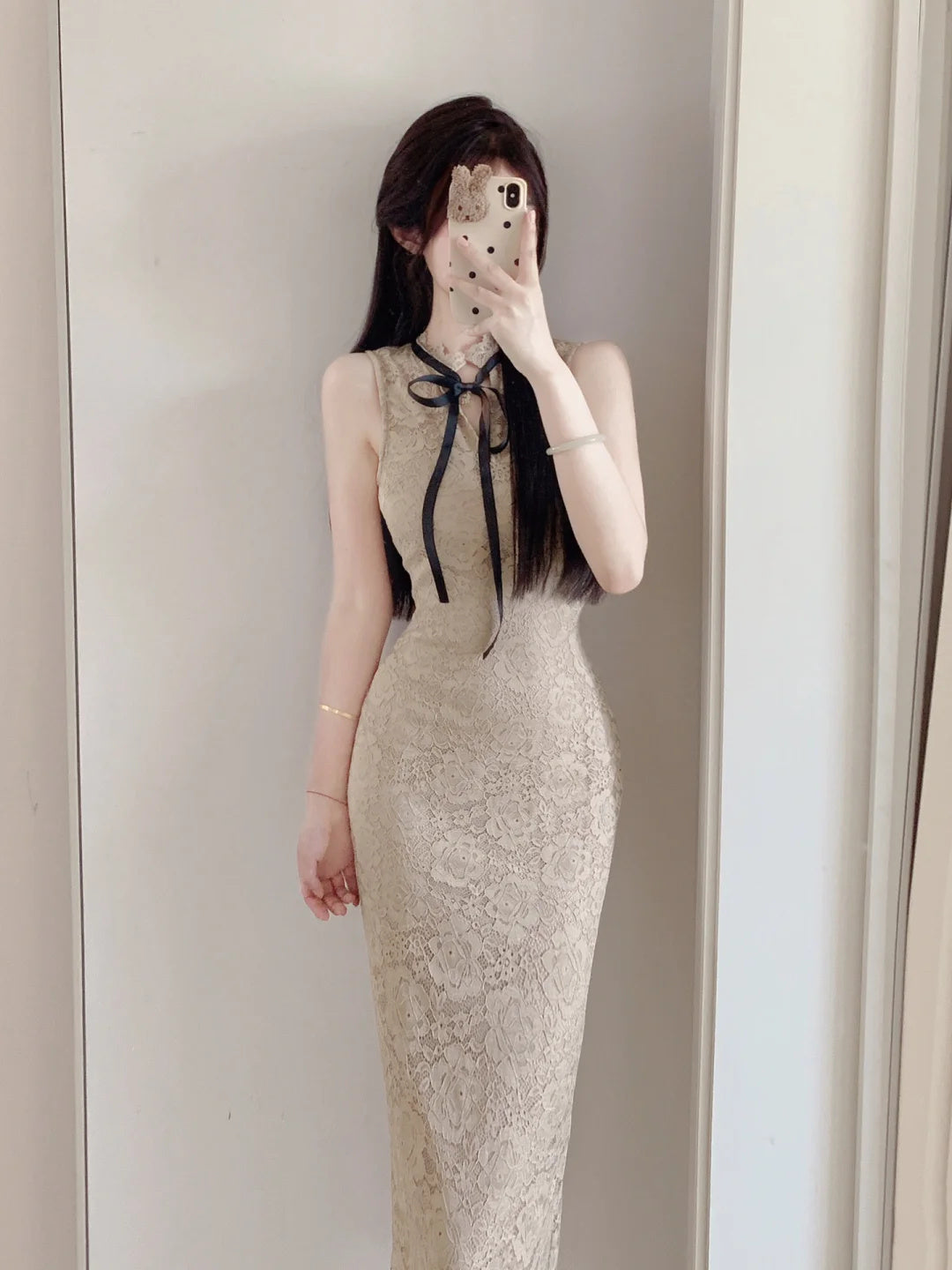 Temperament lady sleeveless dress evening gown sexy slim hip skirt R0510