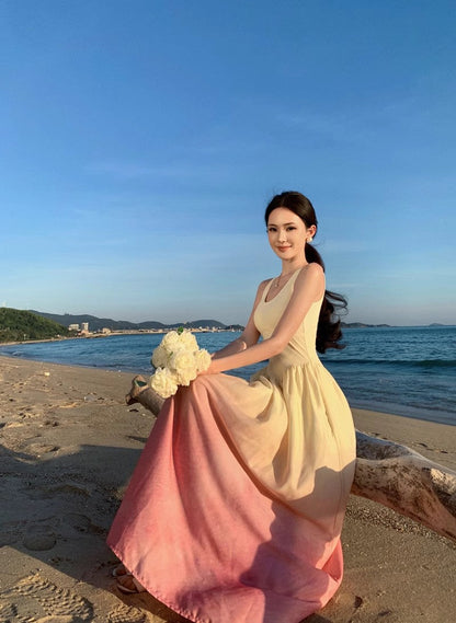 A Line Pink Long Stunning Evening Gown Party Prom Dress       S7280
