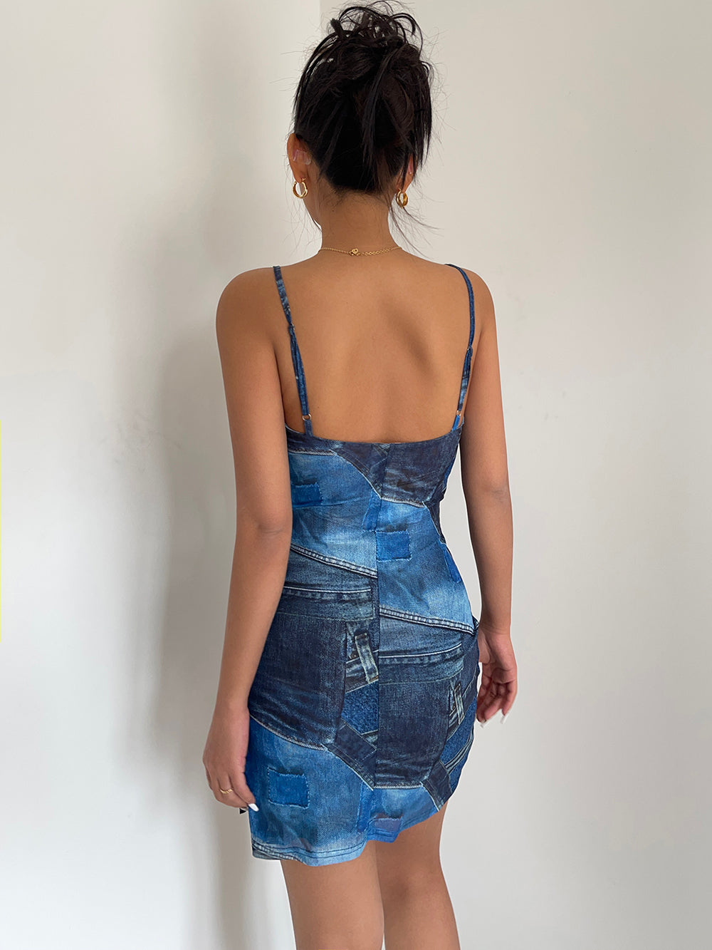 American style dopamine hot girl double layer high elastic hip skirt slim suspender skirt short skirt R3027