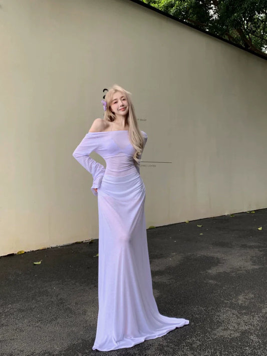 Fashion Purple Women‘s Dress S423