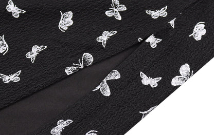 Black new Chinese dress 2025 new niche design long skirt high-end temperament cheongsam skirt R0112