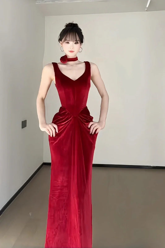 Fashion Red Women‘s Dress  S608