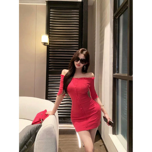 Fashion Red Women‘s Dress S338