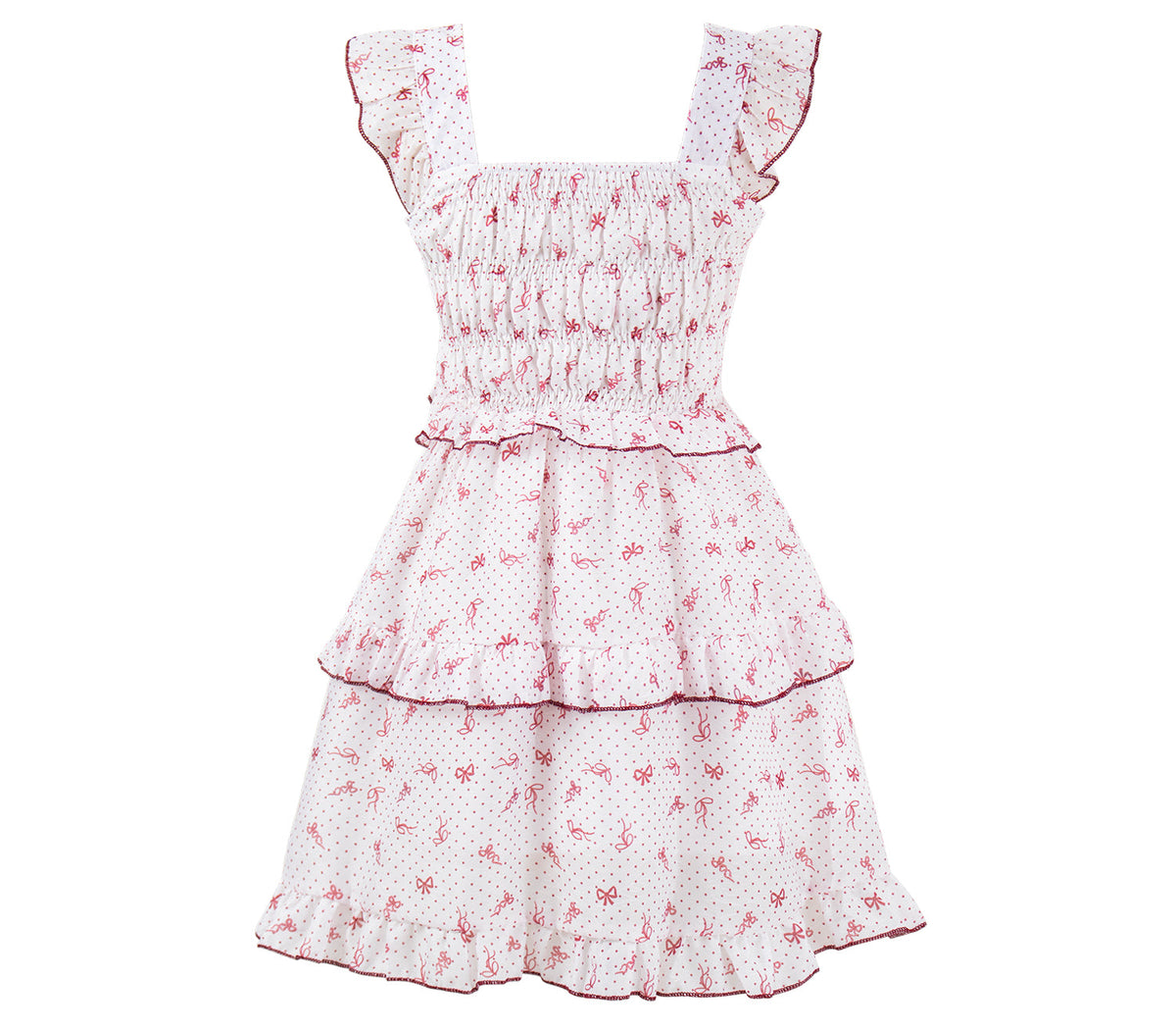 Strawberry jam floral suspender dress 2025 new style gentle style waist slimming short skirt R0134