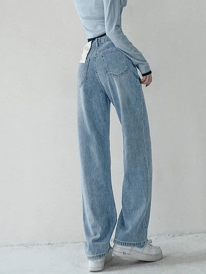 SEAM DETAIL WASHED BOYFRIEND JEANS      S2823