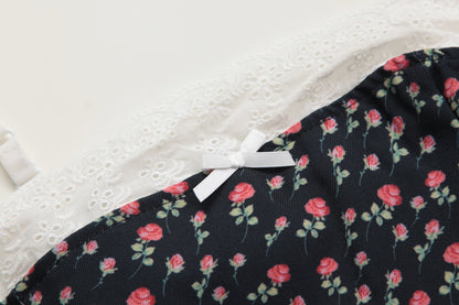 French lace suspenders floral dress 2025 summer new style slim fit temperament slim hip skirt R3096