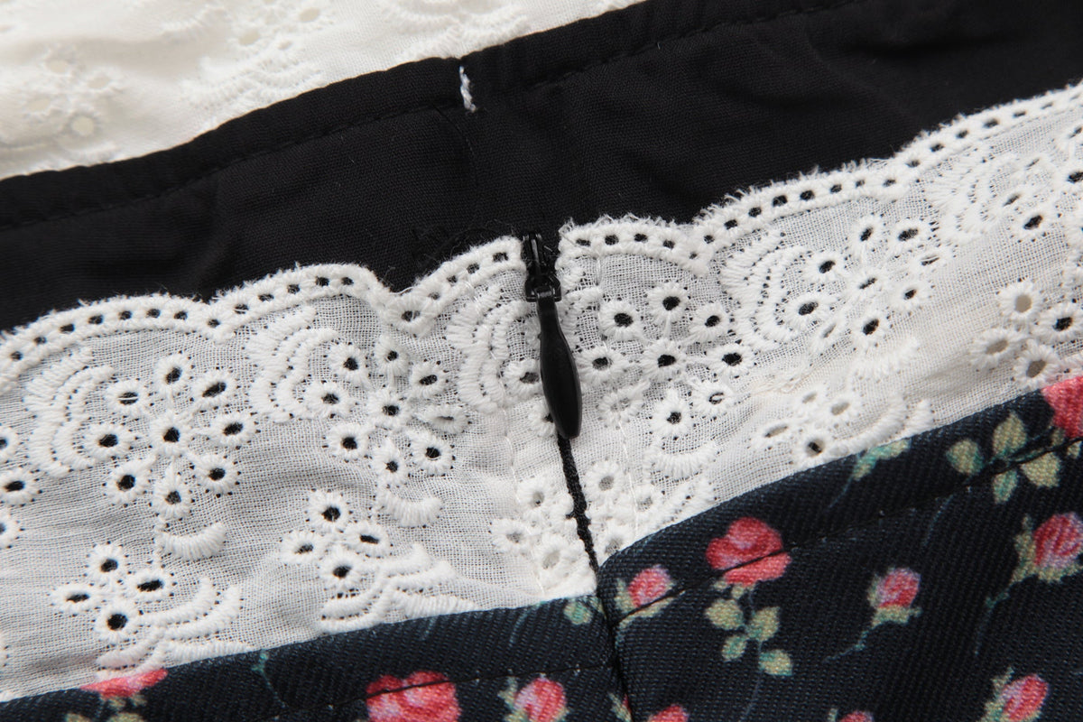 French lace suspenders floral dress 2025 summer new style slim fit temperament slim hip skirt R3096
