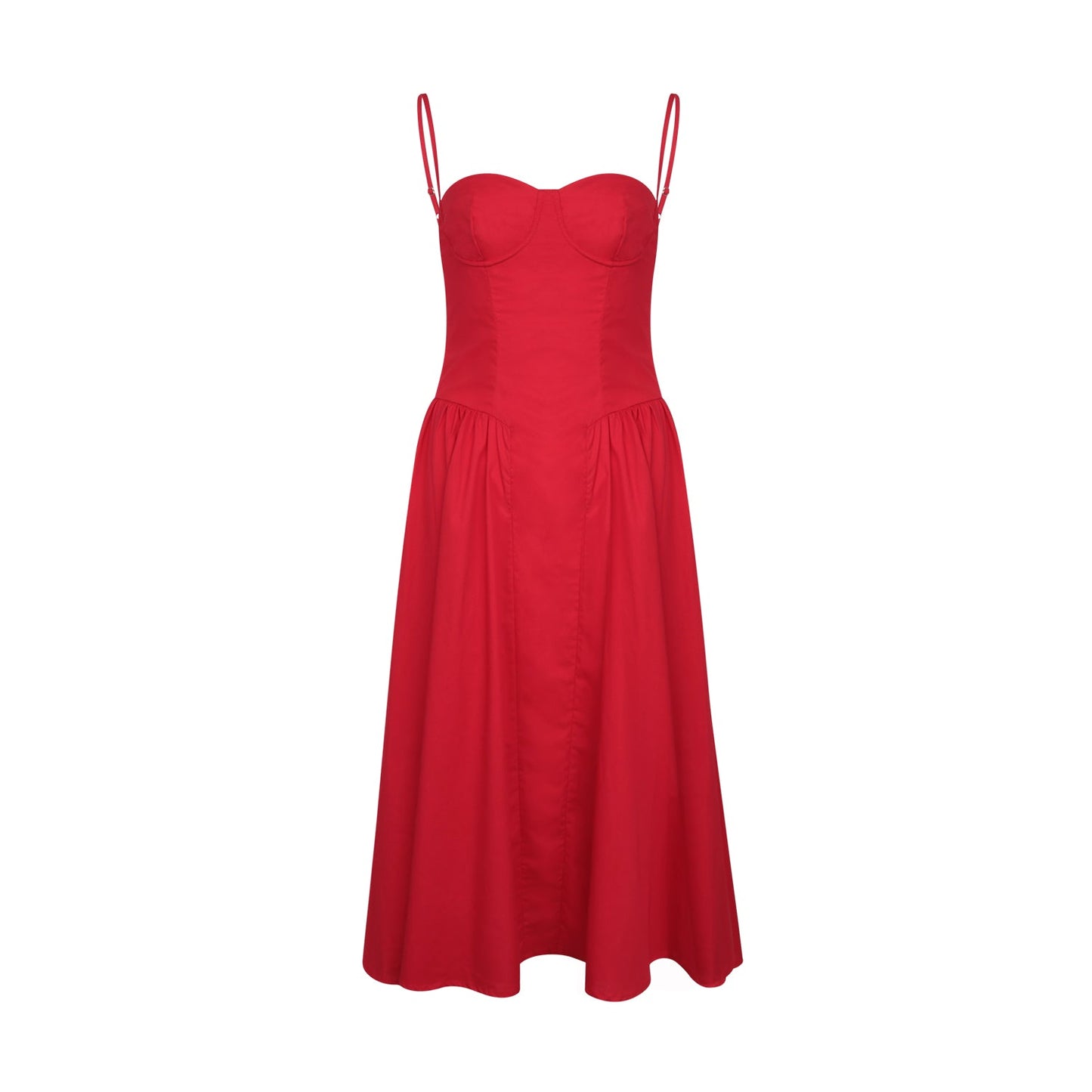 French red suspender dress female sexy backless seaside holiday dress R3035
