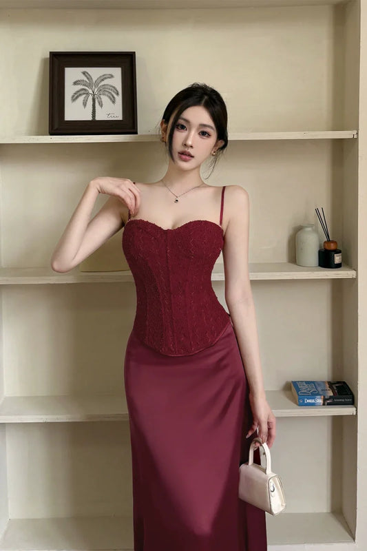 Fashion Red Women‘s Dress  S600