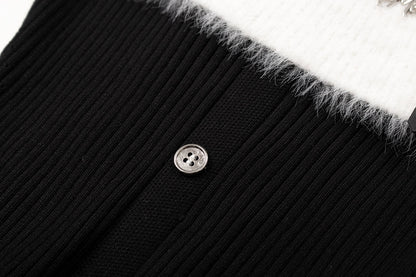 Suspender skirt autumn and winter atmosphere wear 2025 new sweet hot girl one shoulder sweater knitted dress R0023