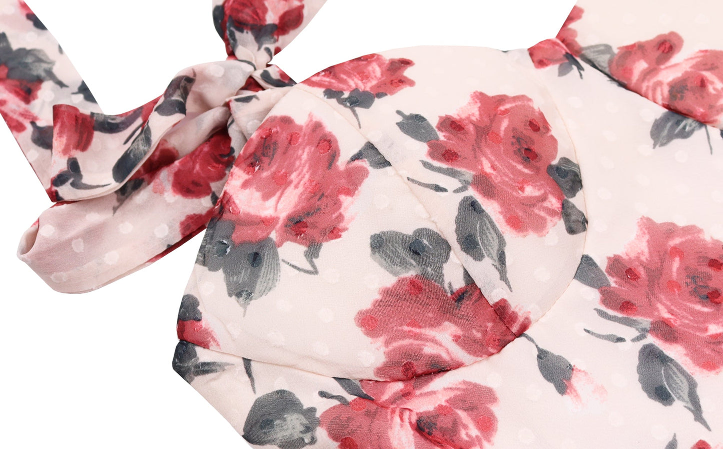 Floral suspender skirt 2025 new pure romantic slim rose dress R0019