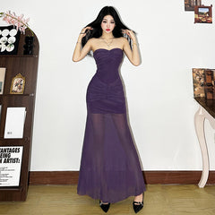 Fashion Purple Women‘s Dress S631