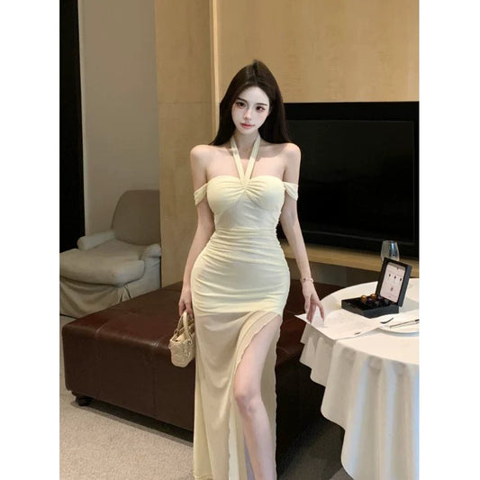 Fashion Yellow Women‘s Dress S366