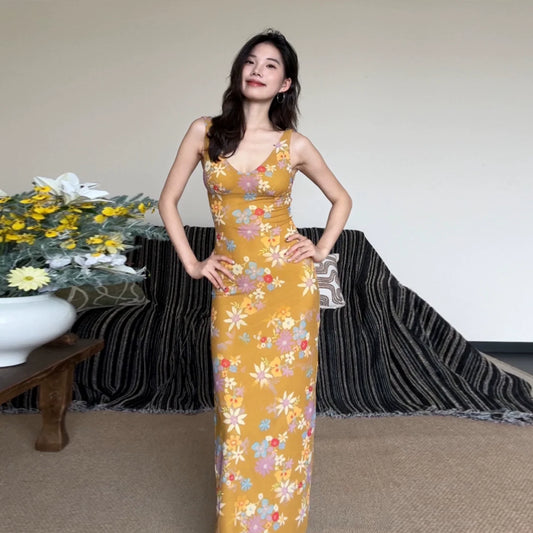 Fashion Yellow Dress S724