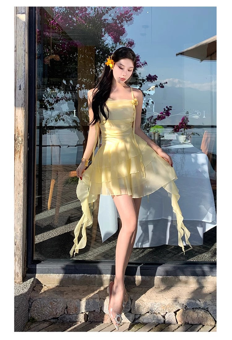 A Line Yellow Long Stunning Evening Gown Party Prom Dress       S7286