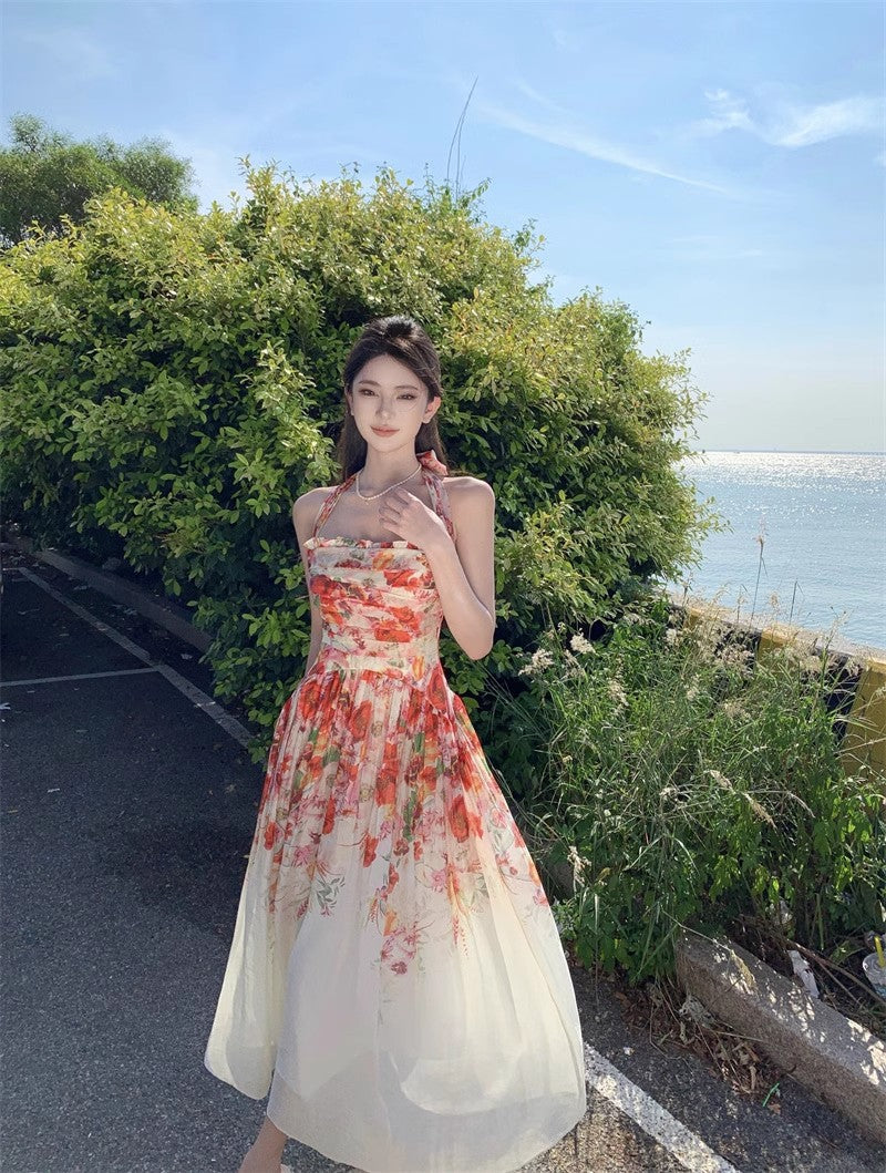 A Line Orange Long Stunning Evening Gown Party Prom Dress       S7267