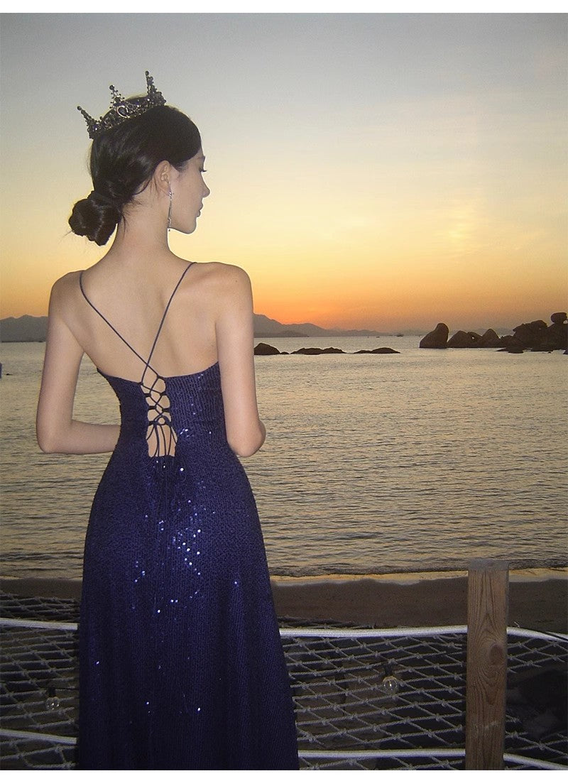 A Line Royal Blue Long Stunning Evening Gown Party Prom Dress       S7268