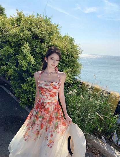A Line Orange Long Stunning Evening Gown Party Prom Dress       S7267
