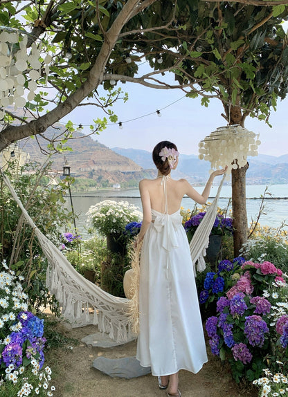 Temperamental high-end dress gentle style beautiful embroidered dress R0648