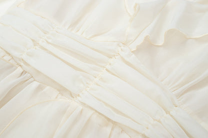 Gentle style 2025 new spring and autumn waist fairy long-sleeved dress R0034